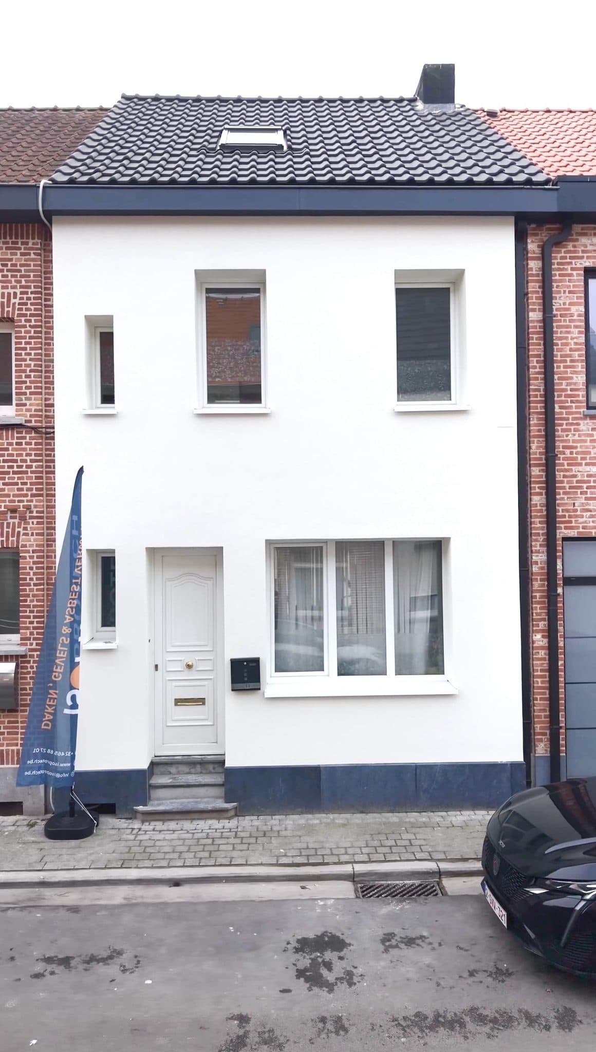 Crepi gevelafwerking Antwerpen — volledig gerenoveerde voorgevel