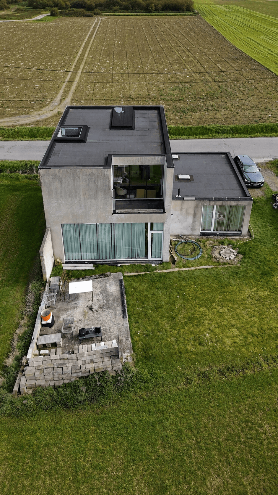 Woning Meise tweede gevel vóór gevelisolatie